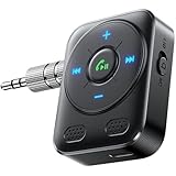 2025 JOYROOM Bluetooth Adapter Auto mit AUX Bluetooth 5.4 Empfänger: BASS & HiFi Stereo, 16h Spielzeit, Dual-Mikrofon Freisprechen,LED-Tasten, AUX Adapter für Autoradio/Kopfhörer/Stereoanlage