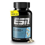 ESN Ashwa +, patentierter Ashwagandha Wurzelextrakt KSM-66®, 120 Kapseln, indische Schlafbeere, mit Magnesium, Vitamin B6 & Zink, vegan - made in Germany