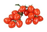 Deko Cherry Tomaten Bund Kunstobst Kunstgemüse künstliches Obst Gemüse Dekoration (Rot)