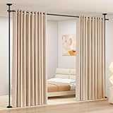 WELDUN Raumteiler Paraventgestell Gardinenstangen,...