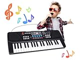 37 Tasten Klavier für Kinder Elektronisches Keyboard mit Mikrofon Musikinstrument Spielzeug für Jungen und Mädchen 3 4 5 6 7 Jährige Geschenke