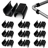 20 Stück Stuhlgleiter Freischwinger - Gleiter mit Freischwinger Filzgleiter für Rundrohr, U-Freischwinger Filzgleiter Ø 24-25 mm mit Filz für Stühle Schützen Sie Böden und Reduzieren Sie Lärm Schwarz