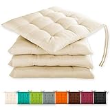 Gräfenstayn® 4er-Set Sitzkissen 40x40x3cm mit...