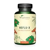 Reflux Komplex Vegavero® | 100% Natürlich | Bei Sodbrennen & säurebedingten Magenbeschwerden | Mit Mucosave ®, Olivenblattextrakt, Natriumalginat & Kamille | Laborgeprüft | Vegan | 120 Kapseln