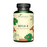 REFLUX Komplex Vegavero® | 100% Natürlich | Bei Sodbrennen & säurebedingten Magenbeschwerden | Mit Mucosave ®, Olivenblattextrakt, Natriumalginat & Kamille | LABORGEPRÜFT | Vegan | 120 Kapseln