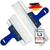 BACHSAM® Profi-Werkzeug-Set Made in Germany: Flächenspachtel 400mm & 250mm, ideal für Trockenbau, Verputzen, Tapeten entfernen. Hochwertige Spachtel mit Softgriff glättspachtel Glätter