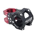 FOMTOR 31,8 Vorbau 50mm, MTB Vorbau Mountainbike Vorbau Lenker Kurzer Vorbau, für die meisten Rennrad Vorbau, MTB Vorbau, BMX Vorbau, Fahrrad Vorbau (Schwarz Rot)