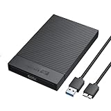 Festplattengehäuse 2,5 Zoll SANZANG USB 3.0 Festplatte Gehäuse mit USB 3.0 Kabel Werkzeugloses für 2 5 Zoll SATA SSD und HDD in Höhe 9.5mm 7mm, UASP & Trim unterstützt