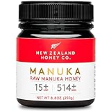 New Zealand Honey Co. Manuka Honig MGO 514+ / UMF 15+ | Aktiv und Roh | Hergestellt in Neuseeland | Zertifiziertem Methylglyoxal Gehalt | 250g