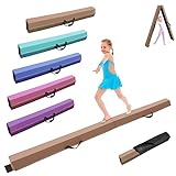 SportBob schwebebalken Kinder Schwebebalken klappbar Balken Gymnastik 240cm PU Leder schwebebalken für zuhause balancierbalken Balance Beam Training Beam für Kinder, Fitness/Training/Turnen
