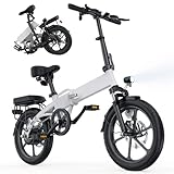 Finbike E-Bike Klappbar,16 Zoll Elektrofahrrad 7.8Ah Akku Diebstahlschutz,E-Faltrad mit 2.6H Schnellladung,250W Motor,3 Fahrmodi,Sitzhöhe Verstellbar,Reichweite Max 55Km,Falt-Pedelec für Herren Damen