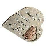 TOGEVAL Herzförmiger Katzen gedenkstein aus Wetterfestem Material Langlebige Gartenskulptur als Tröstendes Haustier Memorial für Garten und Außenbereich Liebevolles Katzen grabmal