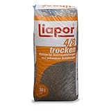 Liapor Blähton Trocken Hohlraumfüllung Gebundene Schüttung Ausgleichsschüttung Dämmschüttung Schüttdämmung Trockenschüttung Fußboden Drainage Fein 4-8mm 50l Sack / 1 Karton Paligo