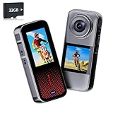 Xilecam Dual Screen Action Cam Unterwasserkamera Helmkamera mit 32GB Speicherkarte und diversem Zubehör wasserdichte Kamera