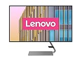 Lenovo Q27h-10 68,58 cm (27 Zoll, 2560x1440, WQHD, 75Hz, WideView, entspiegelt) Monitor (HDMI, DisplayPort, 4ms Reaktionszeit, AMD Radeon FreeSync, integrierte Lautsprecher) grau