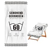 Sugeru handtücher für Geschenke zum 30|40|50|60 Geburtstag Frau/Mann, handtücher Baumwolle, beige handtüchers Bad, Strandhandtuch Schnelltrocknend 160 x 80cm (60)