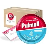 Pere's Candy Bundle für 5erPack Pulmoll Extra Stark zuckerfrei 50g + Pere's Candy Notepad DIN A7-25 Blatt
