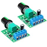 Gebildet 2pcs PWM Niederspannungs-Motordrehzahlregler DC 1.8V 3V 5V 6V 12V 2A 1803B 1803BK Einstellbarer Treiberschalter mit Drehzahlregler