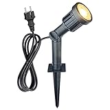 LED Gartenstrahler mit Erdspieß 5w 400lm, IP65 Wasserdicht...