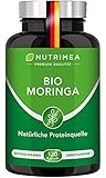 MORINGA Oleifera Kapseln | BIO Zertifiziert OHNE Zusätze | In Deutschland hergestellt | Energy Tabs im 4 Monatsvorrat | SUPERFOOD 100% VEGAN