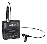Tascam DR-10L Digital-Audiorecorder mit Lavalier-Mikrofon, black