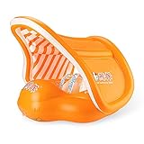 TOPYL Baby Pool Schwimmer mit abnehmbarem UPF 50+ UV-Schutz, Sonnendach, aufblasbar, für Alter von 3 – 36 Monaten, Orange, M