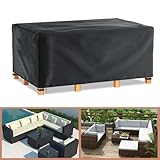 Gartenmöbel Abdeckung für Loungemöbel 190x130x75cm/LxWxH Größe Wasserdicht, Schmutzabweisend, UV-beständig Abdeckhaube chwerlast 600D -Oxford Gewebe Tarpaulin for Garden Furniture