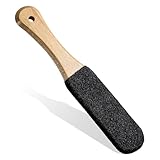 Fußfeile Hornhautentferner Fußschrubber Ergonomischer Holzgriff Fußfeile Hornhautentferner Fußraspel Pediküre Werkzeuge Fersenschleifer und abgestorbene Haut Schaber für nasse und trockene Füße - 1