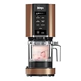 Ninja CREAMi Eismaschine & Frozen Dessert Maker mit 3 Behältern, 7 Programmen, macht Eiscreme, Gelato, Sorbet, Smoothie Bowl, Milchshakes und mehr, macht 1,4 L Eiscreme, Schwarz & Kupfer, NC300EUCP