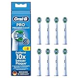 Oral-B Pro Precision Clean Aufsteckbürsten für elektrische Zahnbürste, X-förmige Borsten, 8 Stück