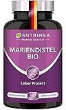 Mariendistel BIO Kapseln | Reines Mariendistel-Extrakt 100% BIO OHNE Zusätze | 120 Kapseln Hochdosiert - 900 mg TAGESDOSIS Silymarin - 100% Vegan