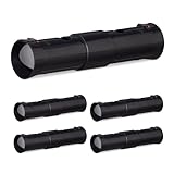 Relaxdays Maulwurffallen, 5er Set, Lebendfalle für Maulwürfe, 2 Kontrollöffnungen, verstellbar, tierfreundlich, schwarz