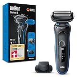 Braun Series 5 Rasierer Herren mit EasyClick Aufsatz, Elektrorasierer & Präzisionstrimmer, EasyClean, Wet & Dry, wiederaufladbar & kabellos, Geschenk Mann, 51-B1200s, blau