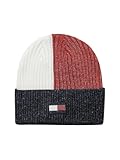Tommy Hilfiger Herren Ribbed Cuff Hat Beanie-Mütze, Weiße Flagge 1, Einheitsgröße