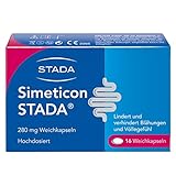 STADA SIMETICON 280mg - Medizinprodukt zur Linderung gasbedingter Beschwerden wie Bauchkrämpfe, Blähungen und Völlegefühl - 1 x 16 Weichkapseln