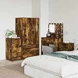 Qnhdfrt Aufbewahrungsschrank 40x48x81 cm Eiche 3 Schubladen Allzweckschrank