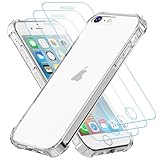 Totill Hülle für iPhone 6/6s mit 3 Stück Schutzfolie, 4 in 1 Durchsichtige Kratzfest Stoßfest Handyhülle, Rundumschutz Schutzhülle, Ultra Transparent Weiches Durchsichtig Case Cover, Panzer Schutz