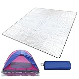 200 X 200 cm Aluminium Isoliermatte, Isoliermatte Aus Aluminiumfolie, Alu Isomatte Schaummatten, Isolierende Thermo-Campingmatte, Ultraleicht Bodenmatte Faltbare Zeltmatte