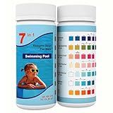 Joyzakzak 7-in-1 Pool Teststreifen für pH und Chlor& Cyanursäure –Präzise Wassertester für Pool & Whirlpool | zum Messen von pH, Chlor, Brom, Cyanursäure, Gesamtalkalinität (7IN1-POOL 50 Stück)