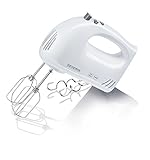 SEVERIN Handmixer, Handrührgerät mit 5 Geschwindigkeitsstufen, praktischer Handrührer mit 2 Edelstahl-Rührbesen und -Knethaken, HM 3820