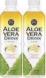 Allgroo Aloe Vera Drink - Erfrischendes Aloe-Vera-Getränk - Geschmacksrichtung: Yuzu und Zitrone mit Fruchtfleisch - Einwegpfand, Vorteilspack (12 x 500 ml) (Packung mit 2)