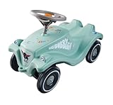 BIG Bobby Car Classic Green Sea - Rutschauto ab 1 Jahr im bunten Meeres-Design mit grauem Sicherheits-Lenkrad und Hupe, für Kinder von 1-5 Jahre (bis 50 kg), salbei mit Aufklebern