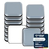 VABNEER Möbelgleiter selbstklebend, 16 Stück PTFE Teflongleiter für schwere Möbel und Stühle, Eckige Möbelschieber mit 20x20mm für Teppich, Laminat, Parkett & Fliesen