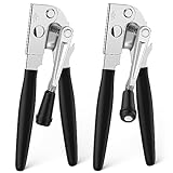 KIKAPA 2Pcs Commercial Can Opener Heavy Duty Hand Can Opener Manual Handheld Can Opener with Easy Crank Handle for Cans Durable