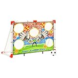 Fußballtor-Set für Kinder, mit Torwand, 120 x 51 x 77,5 cm, Artikelfarbe: Weiß und Rot