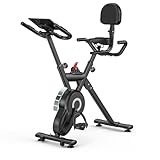 Heimtrainer Fahrrad - Leises Ergometer Fitnessbike mit 12-stufigem Magnetwiderstand & LCD-Display, Bis 195 cm Körpergröße, Verstellbarer Sitz/Griff, 150 kg Maximalgewicht