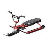 STIGA Snowracer Curve SX – Robuster Schlitten mit BMX-Lenker, Stahlrahmen, Bremse und Zugseilwinde – Lenkschlitten für Kinder ab 7 Jahren und Erwachsene, Max. 90 kg