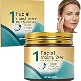 Gesichtscreme Tag & Nacht mit Retinol, Kollagen und Vitamin E, feuchtigkeitsspendende Anti Aging Gesichtscreme für trockene Haut, leichte Tages- und Nachtpflege für glatte, strahlende Haut (1pcs)