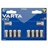 VARTA Batterien CR2 Lithium Rundzellen, 10 Stück, 3V, Spezialbatterien für elektronische Kleingeräte, mit langanhaltender, höchster Leistung