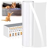 Kratzschutz Katze Tape 3m(21cm x 3m),Sofa Transparent Kratzschutz Pad Möbelschoner Katze Möbelschutz Kratzpads für Möbel Couch Tür Wand Kratzabwehr von Katzen Hunde